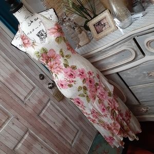 Beaded Newport News Floral Halter Dress